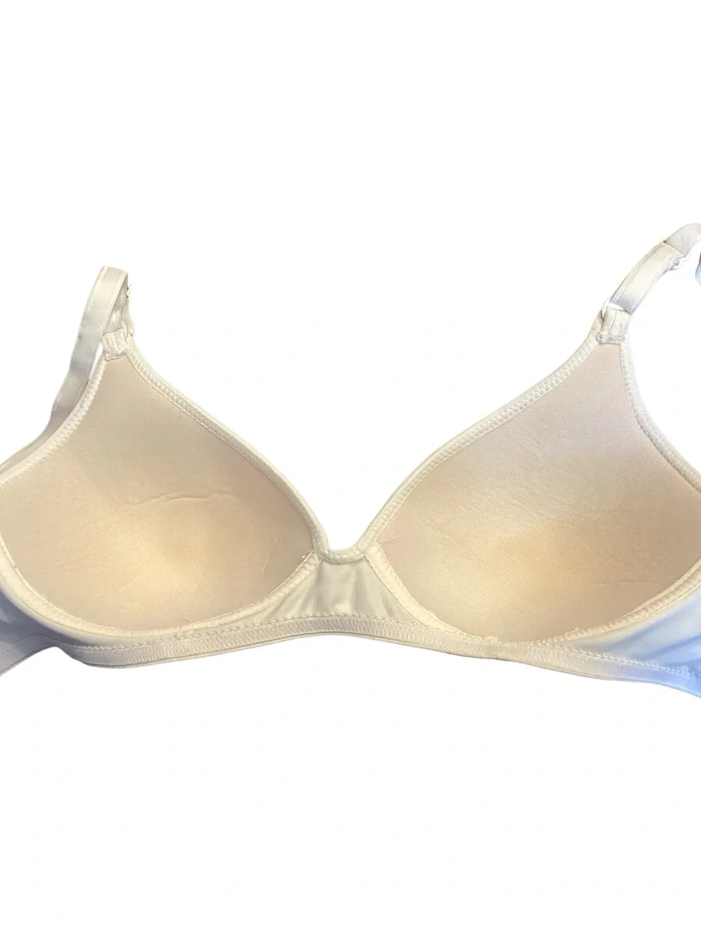 34B Warner’s Wireless Embroidered‎ Floral Bra Ivory Comfort T-Shirt Bra 01289